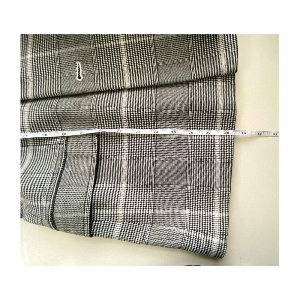 Topman Mens Double Breasted Jacket Blazer Sz 40R Gray Plaid - Picture 10 of 12